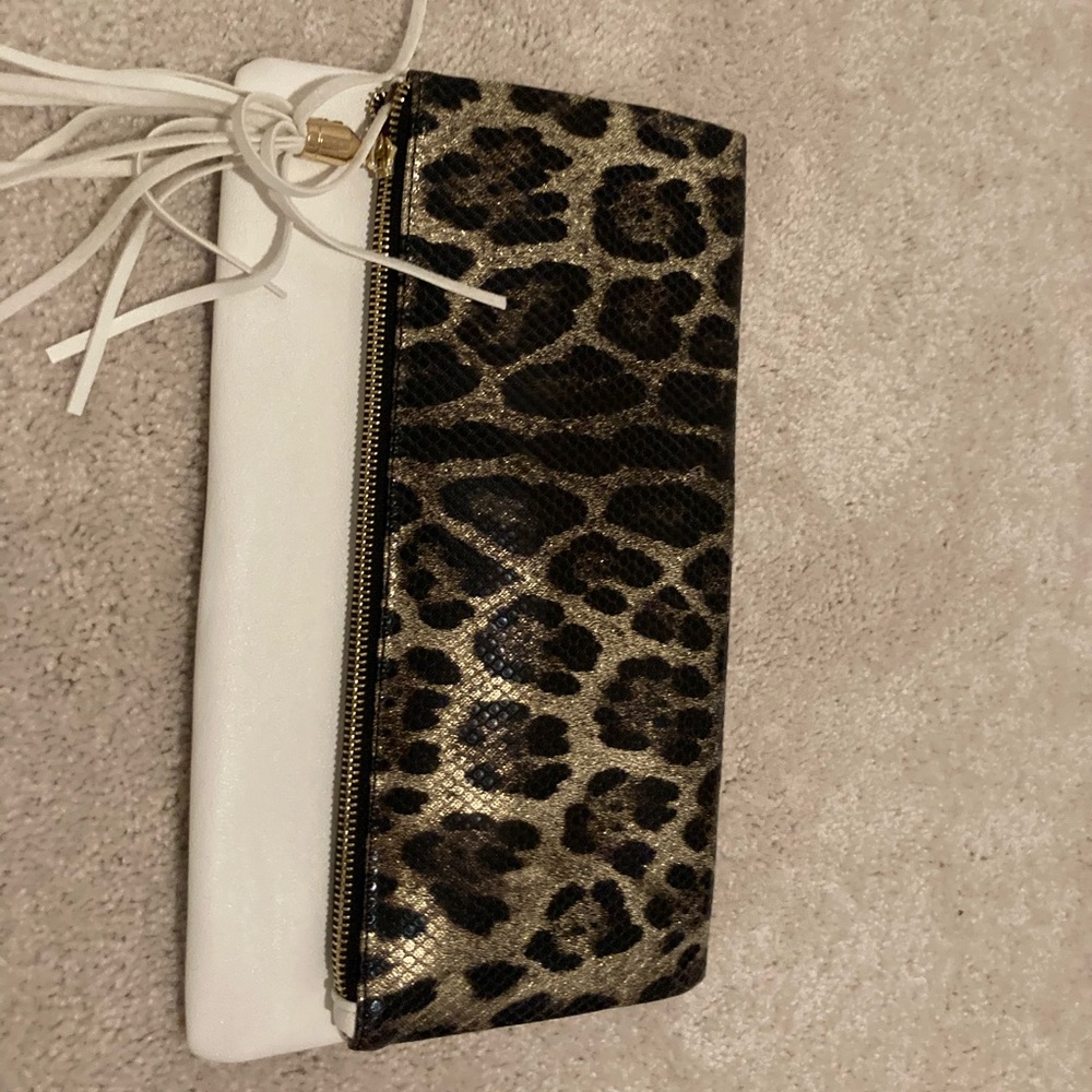 Leopard envelope clutch